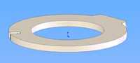 Крышка индуктора, пластина с отверстием Da=277 Di=172 H=15 AU1000 11135010