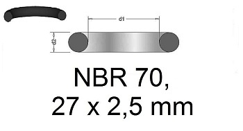 Кольцо уплотнительное пирометра VTC200V, 27 x 2,5мм