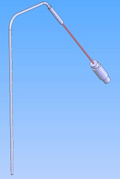 Термопара тип N усиленная, удлиненная версия для измерения в центре тигля, Тмакс.=1300°C, (V)CC400