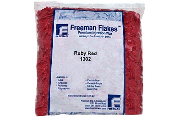 Воск литьевой FREEMAN RUBY RED (чешуйки,бордовый), упаковка 0.454 кг