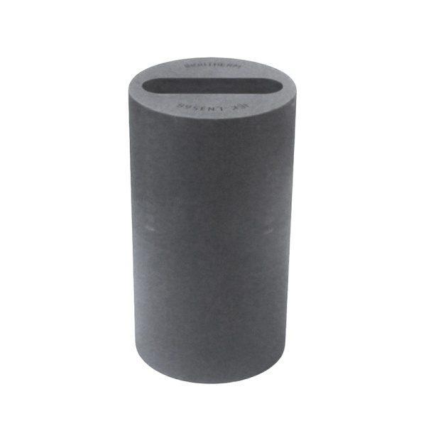 Тигель графитовый Ø=78 H=140 для прямоугольной фильеры 65х20 мм, изостат качество Q=0600,(V)10020110