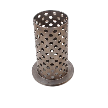 Опока перфорированная D=125, L=250 c фланцем с большим количеством отверстий 